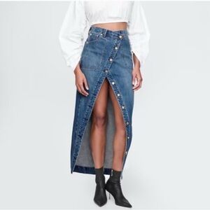 Gap X cult Gaia denim midi skirt